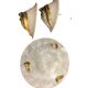 Pair of vintage wall lights in textured glass and gilded bronze – 1970s