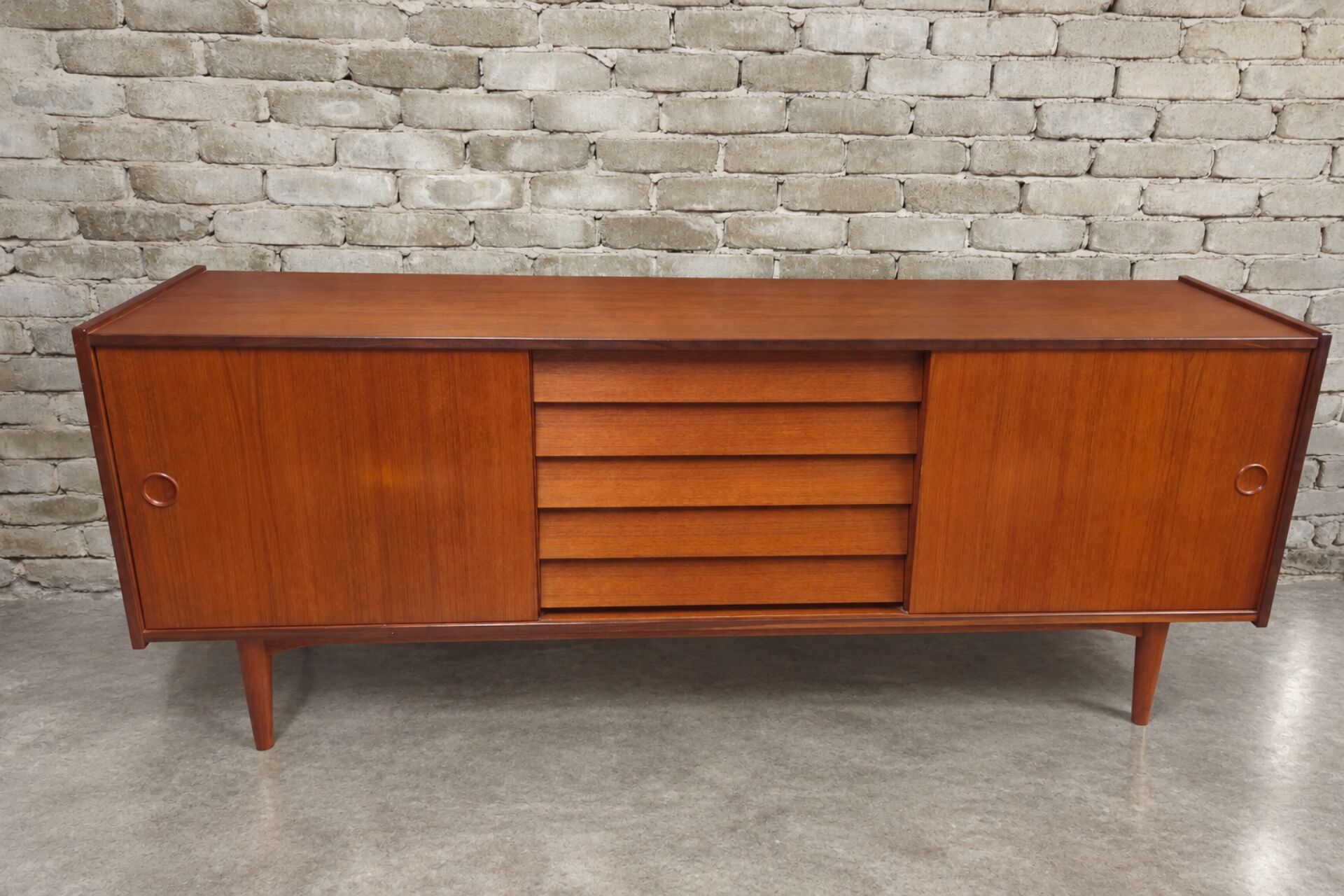 Large Scandinavian teak sideboard – 1960s
