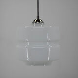 Suspension en verre opalin du milieu du siècle, années 1960