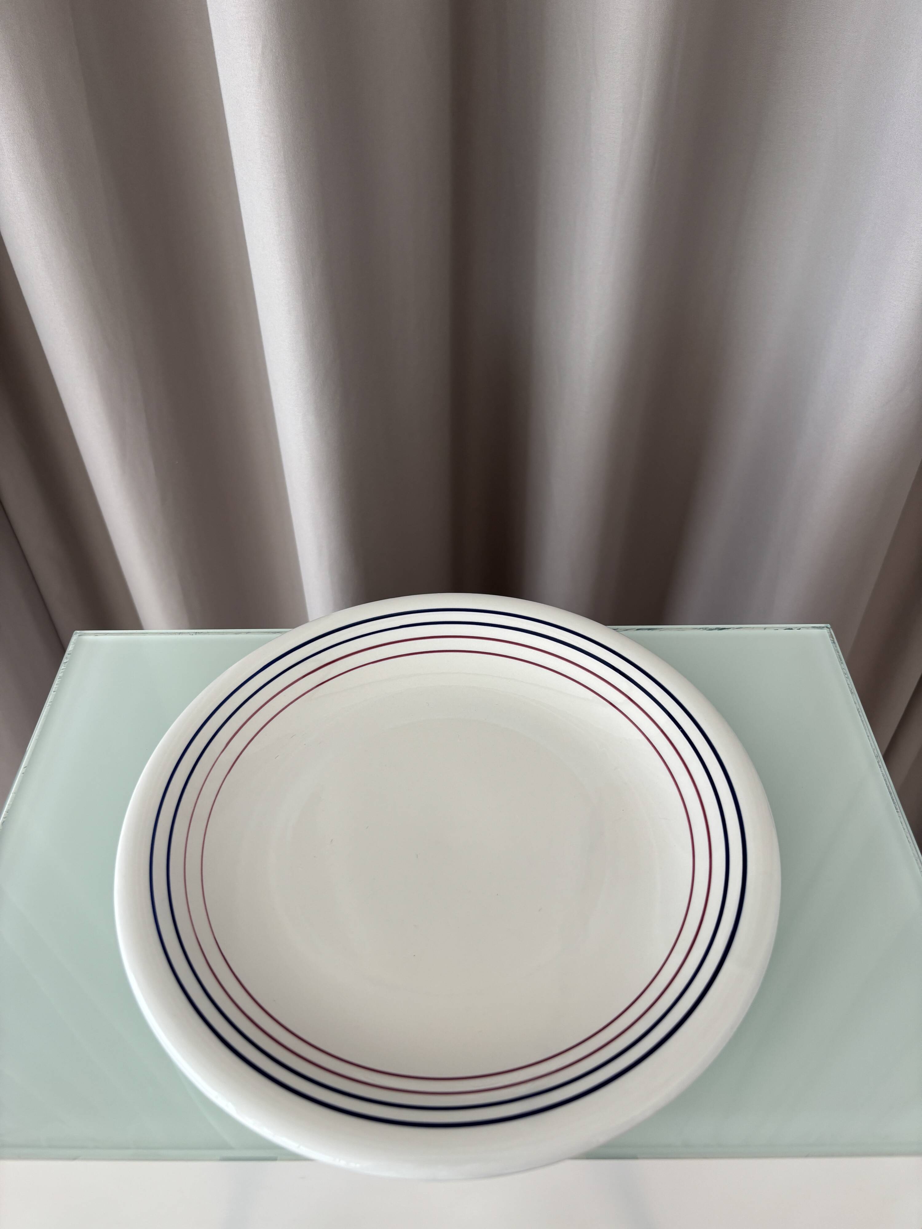 Set of 4 Vintage Primula Dinner Plates – Made in Italy – White Ceramic with