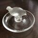 Lalique france empty pocket baguier in molded crystal pressed satin partridge
