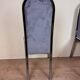 Set of Italian dining chairs from 1970, chrome and covered in blue velvet