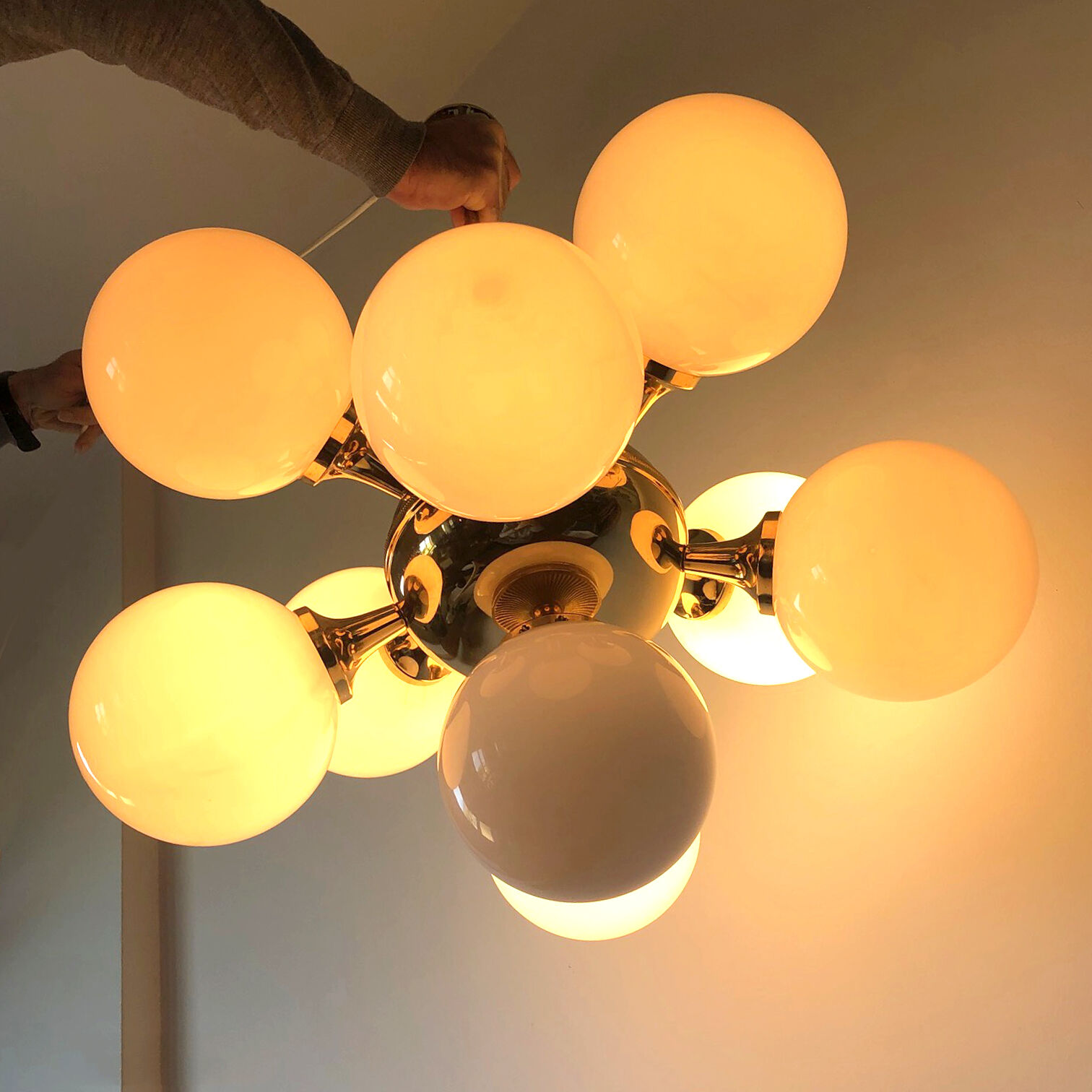 Sputnik or Sputnik chandelier from the 1960s