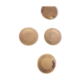 Suite of 4 golden plates