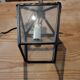 Brass and glass hanging lamp