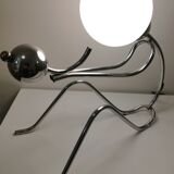 Vintage table lamp chromed metal