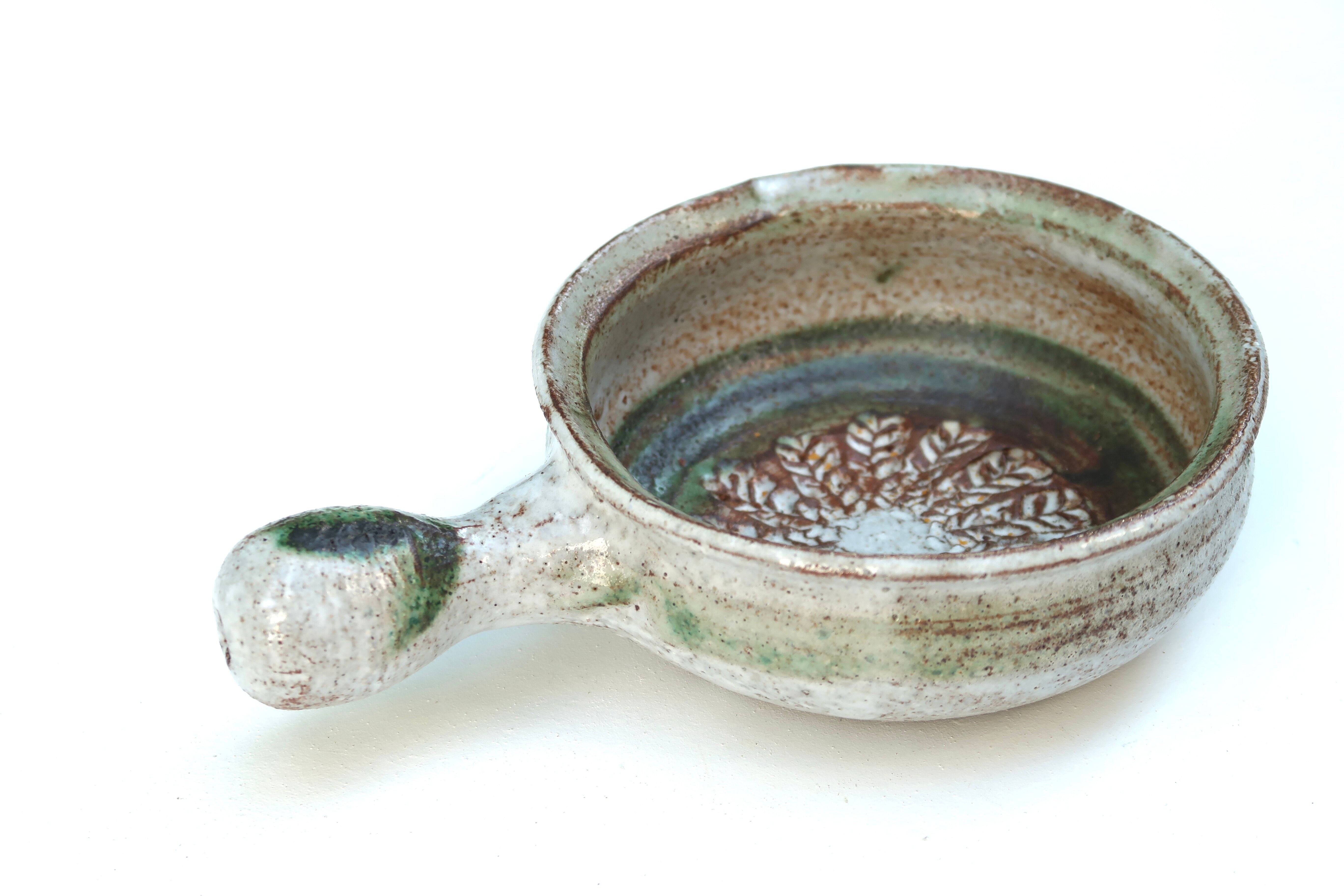 Ceramic saucier dish by Albert Thiry, 60s