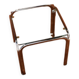 Server/end of sofa 1970 chrome beveled glass