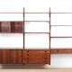 Scandinavian wall system in rosewood by Hansen & Guldborg