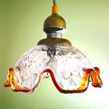 Large Murano glass retractable hanging lamp