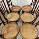 Lot 6 old vintage wooden bistro chairs brand Fischel early 20th century