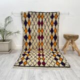 Handcrafted Moroccan Berber carpet 190 x 100 CM