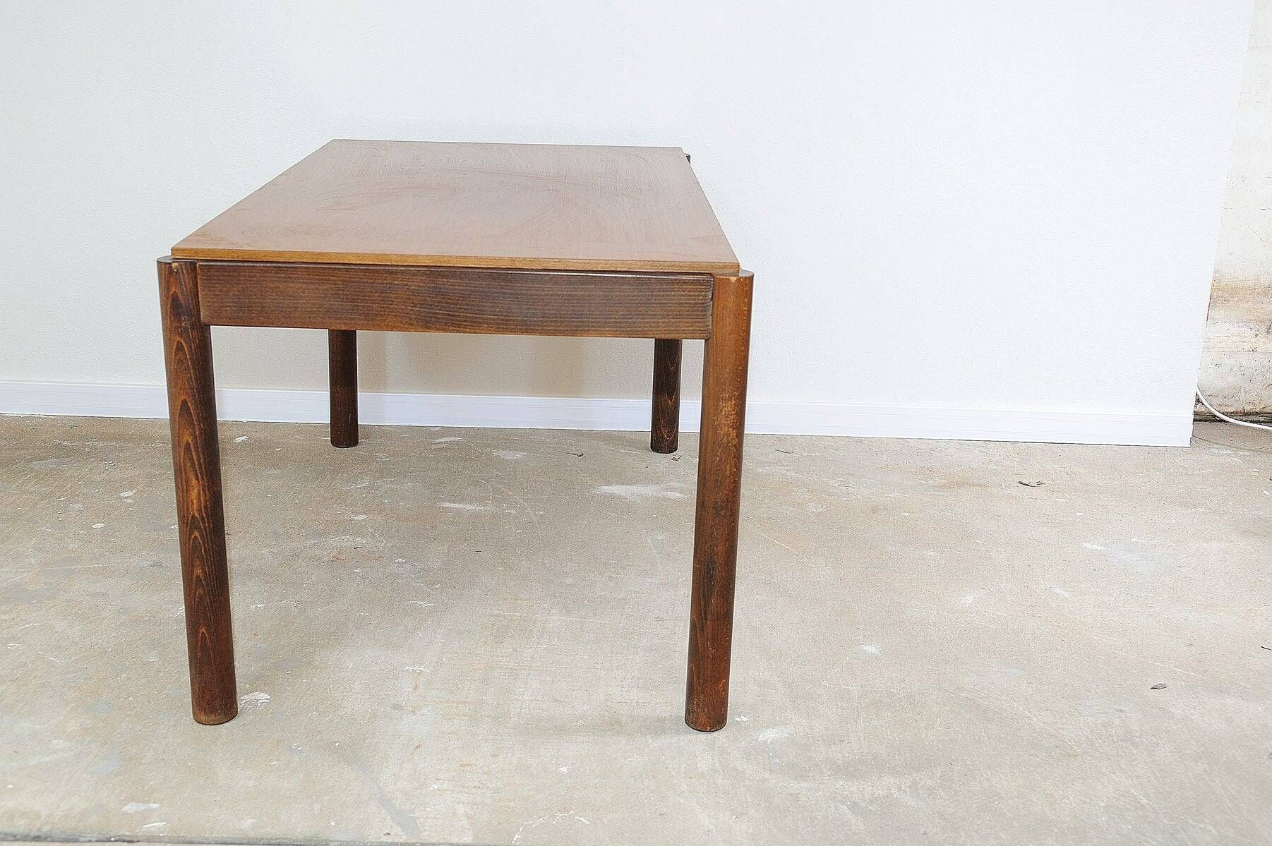 Vintage coffee table, mid-century modern wooden living room table, 1970s