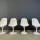 Vintage fiberglass space age tulip dining chairs, set of 4 - 1960s