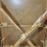 Rectangular woven wicker coffee table /Bamboo /rattan / vintage