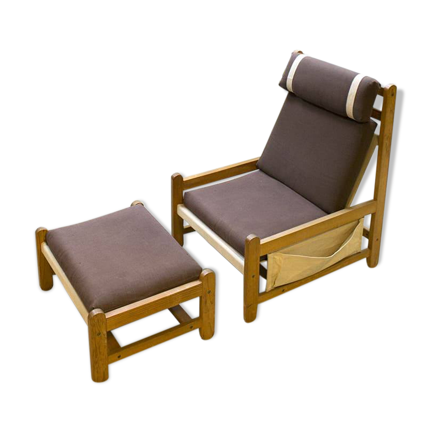 Armchair and footrest Scandinavian