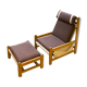 Armchair and footrest Scandinavian