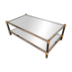 Coffee table with gunmetal patina and gilt metal