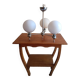 White ball and metal chandelier