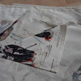 Old linen tablecloth and napkins