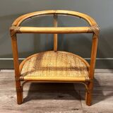 Rattan bedside table