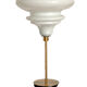 Table lamp with white opaline, space age style, 70s