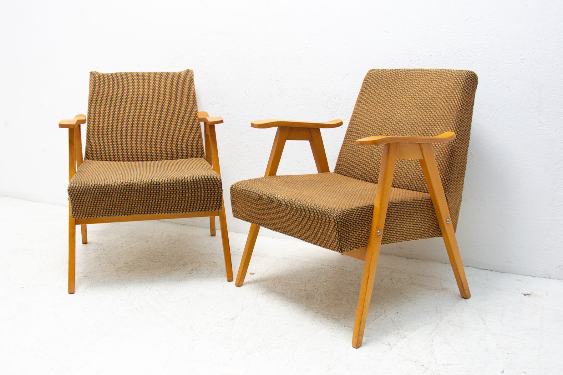 Pair of mid century Czechoslovak armchairs, 1960