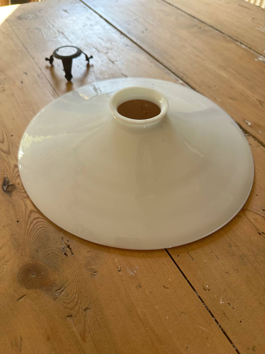 White opaline pendant light