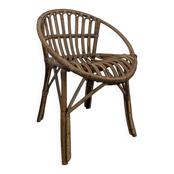 Fauteuil bambou et rotin
