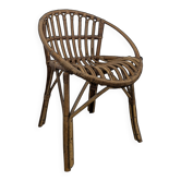 Bamboo and rattan armchair
