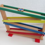 Toboggan jeu en bois et son véhicule- vintage