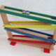 Toboggan wooden game and its vehicle-vintage