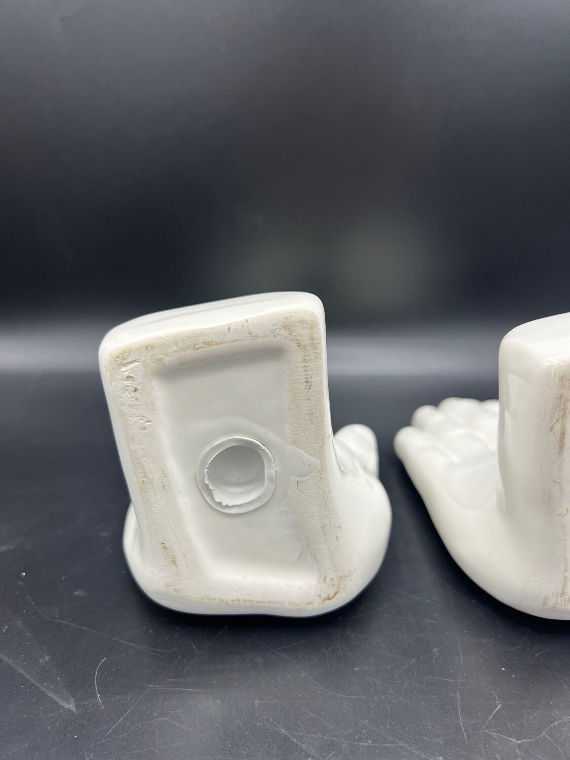 Vintage hand bookends