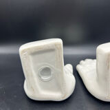 Vintage hand bookends