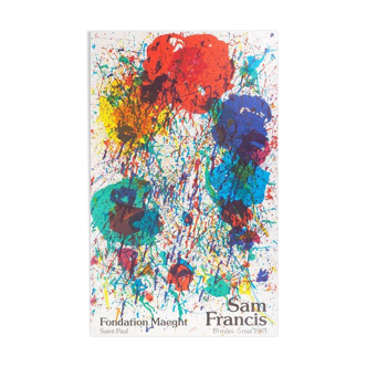 Sam FRANCIS, Composition, 1983. Exhibition poster made in original lithograph