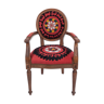 Bohemian chair, Suzani embroidery armchair with bergere style