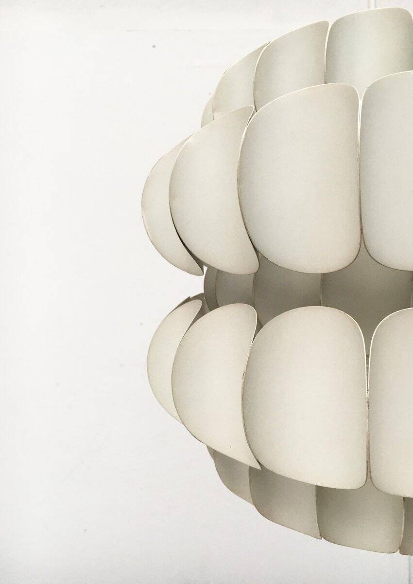 White metal pendant lamp from the mid-century by H. Zender for Temde.