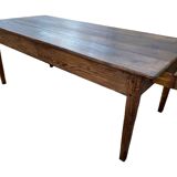 Oak farm table with 2 drawers 19'S