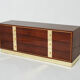 Commode Italienne en palissandre et laiton ISA Bergamo 1950