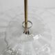 Chandelier 1930 double Opaline blown glass brass and copper