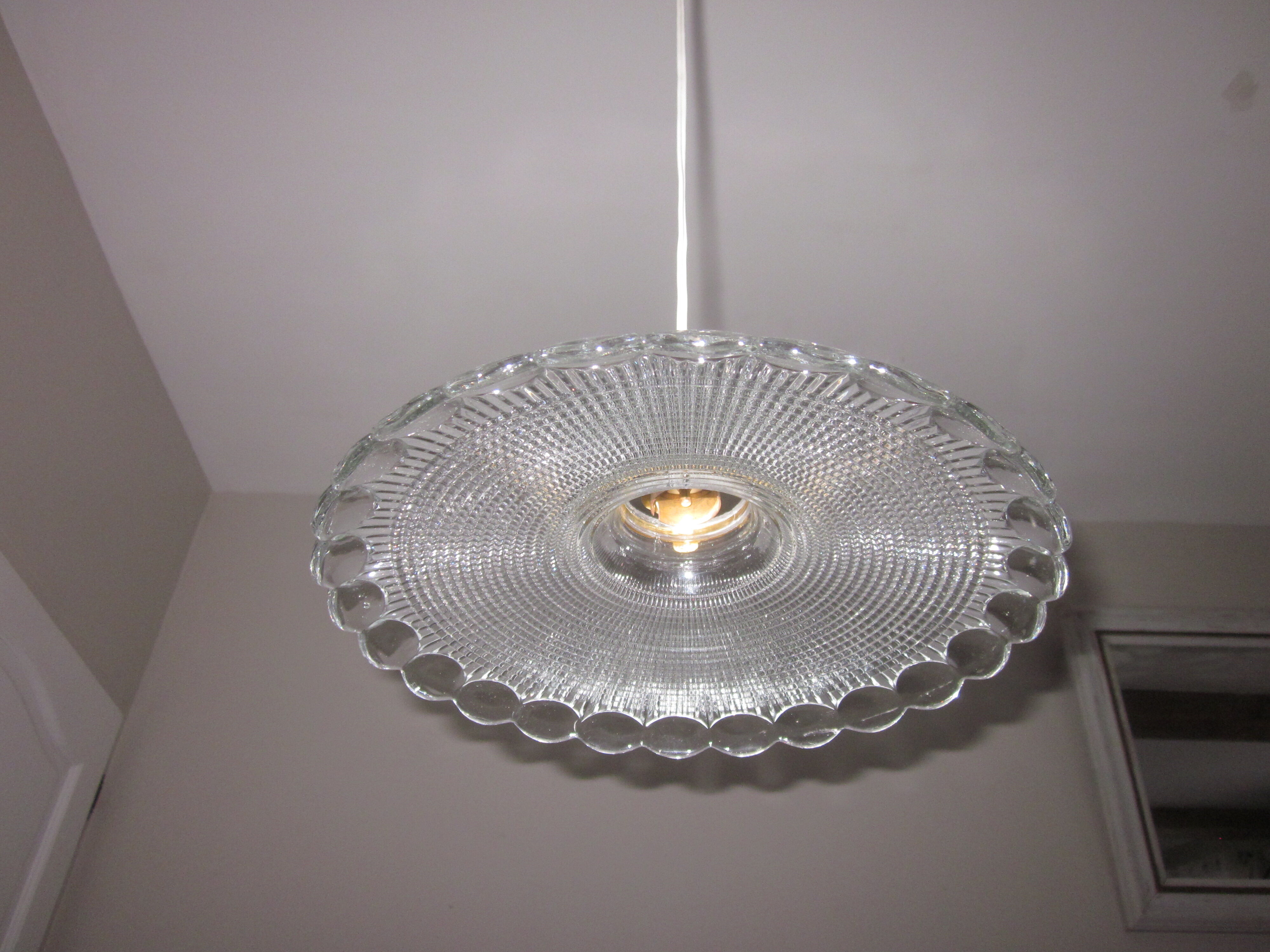 Glass hanging lamp of the 50s