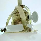 Art Deco pendant lamp, brass glass