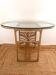 Small oval dining table in rattan "Double Gerbe" – Duo Rivie format
