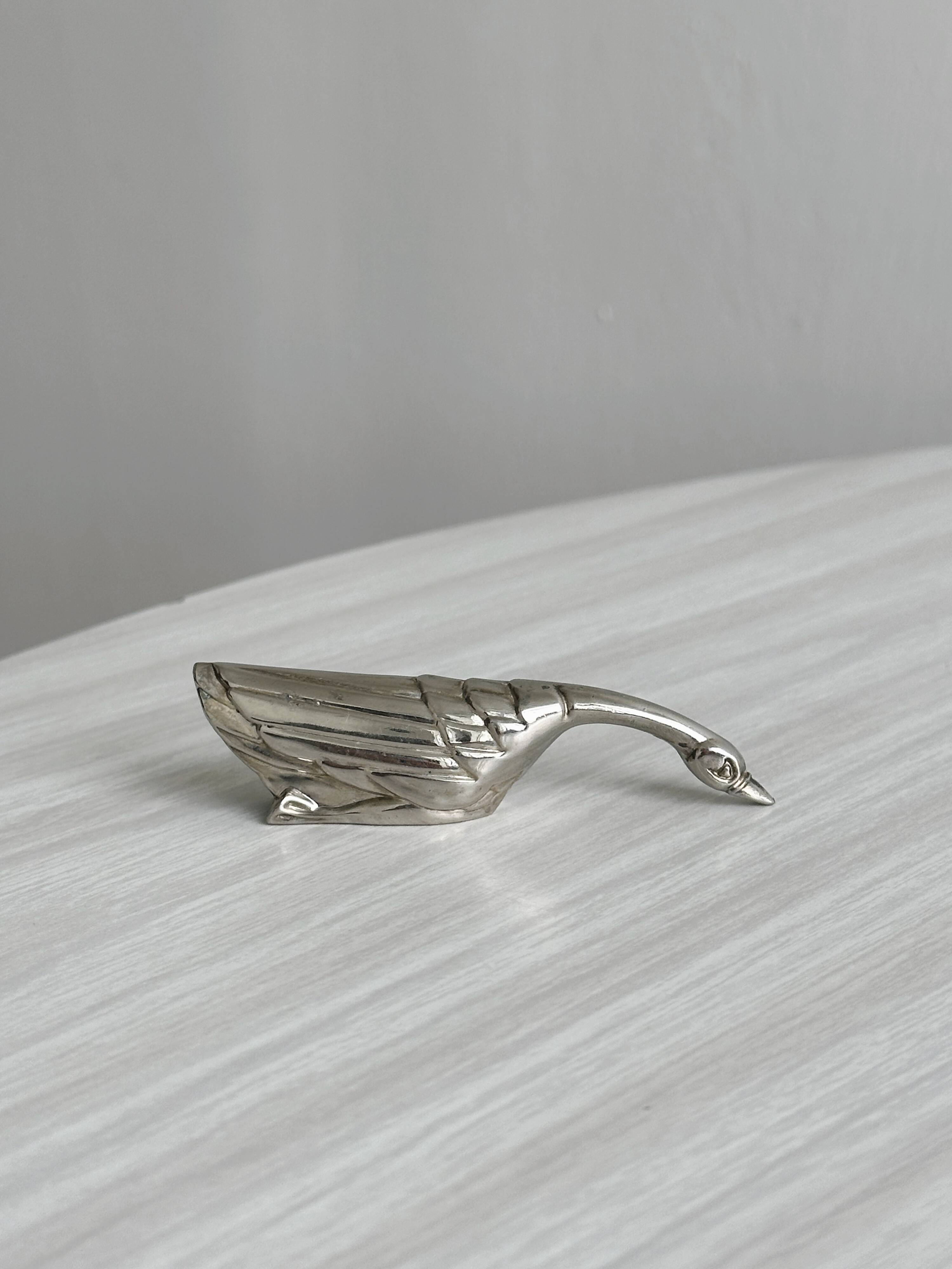 Set of 5 antique goose-shaped knife rests