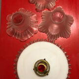 Lot de 4 suspensions tulipes en verre