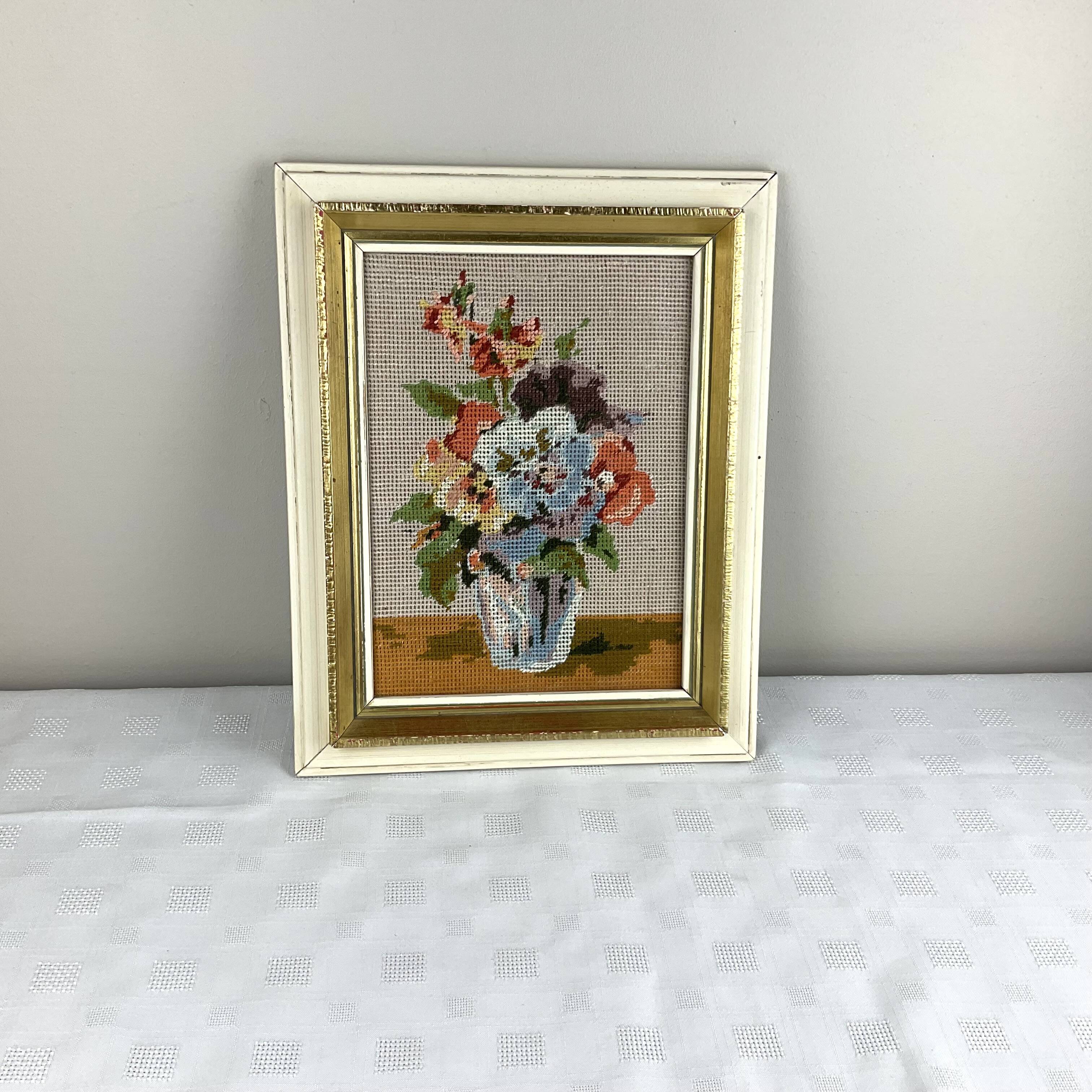 Retro/vintage wooden frame with canvas