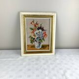 Retro/vintage wooden frame with canvas