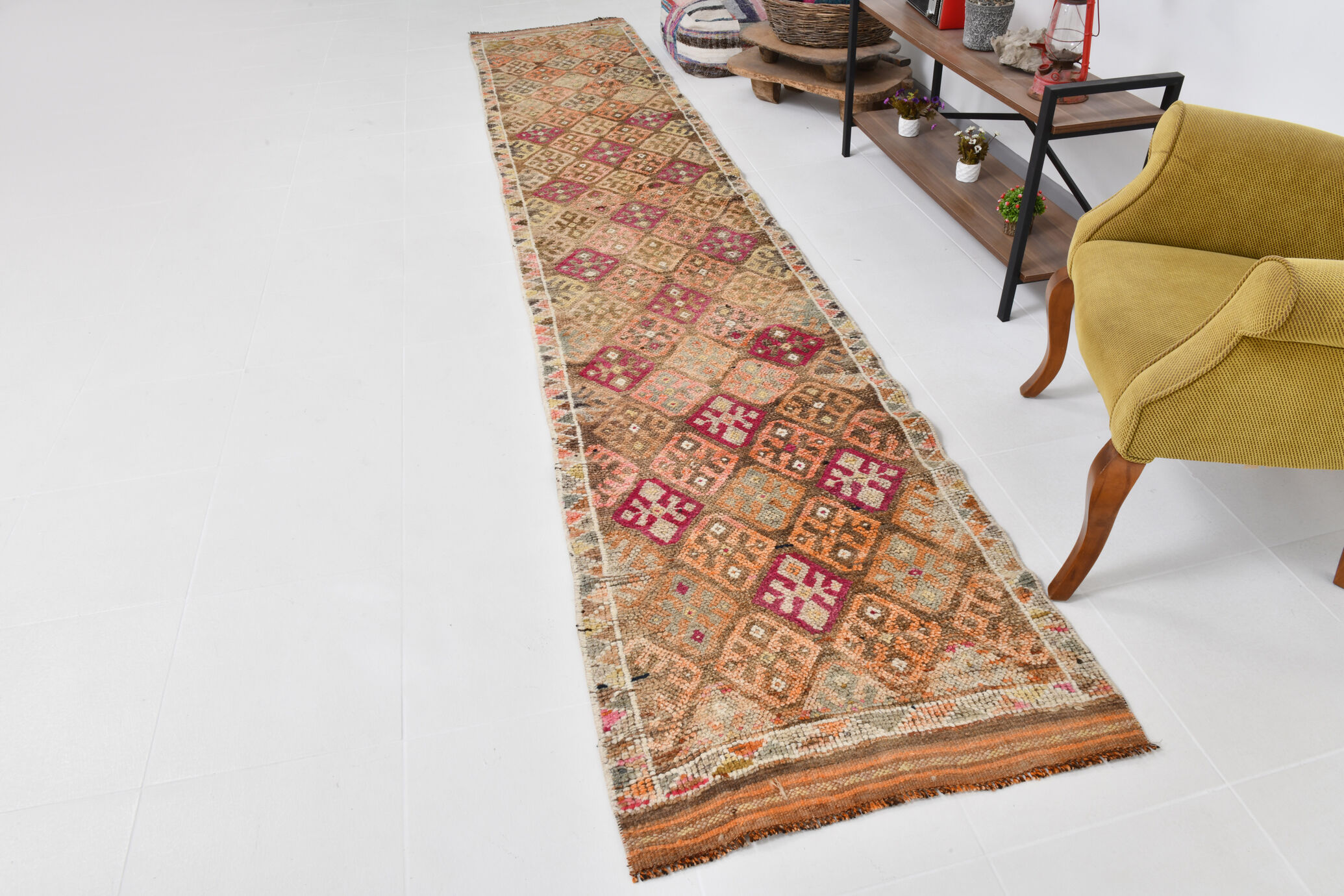 3x15 stair vintage runner rug 84x447cm