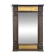 Renaissance-style mirror in wood and copper with a craftsmanship theme.