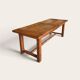 Grande table de ferme - 2 bancs - 2 rallonges 
